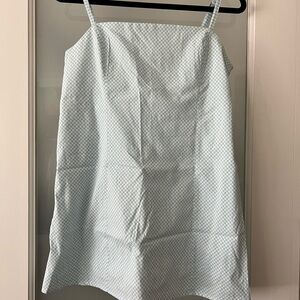 Abercrombie & Fitch Light Blue Plaid Dress with Shorts